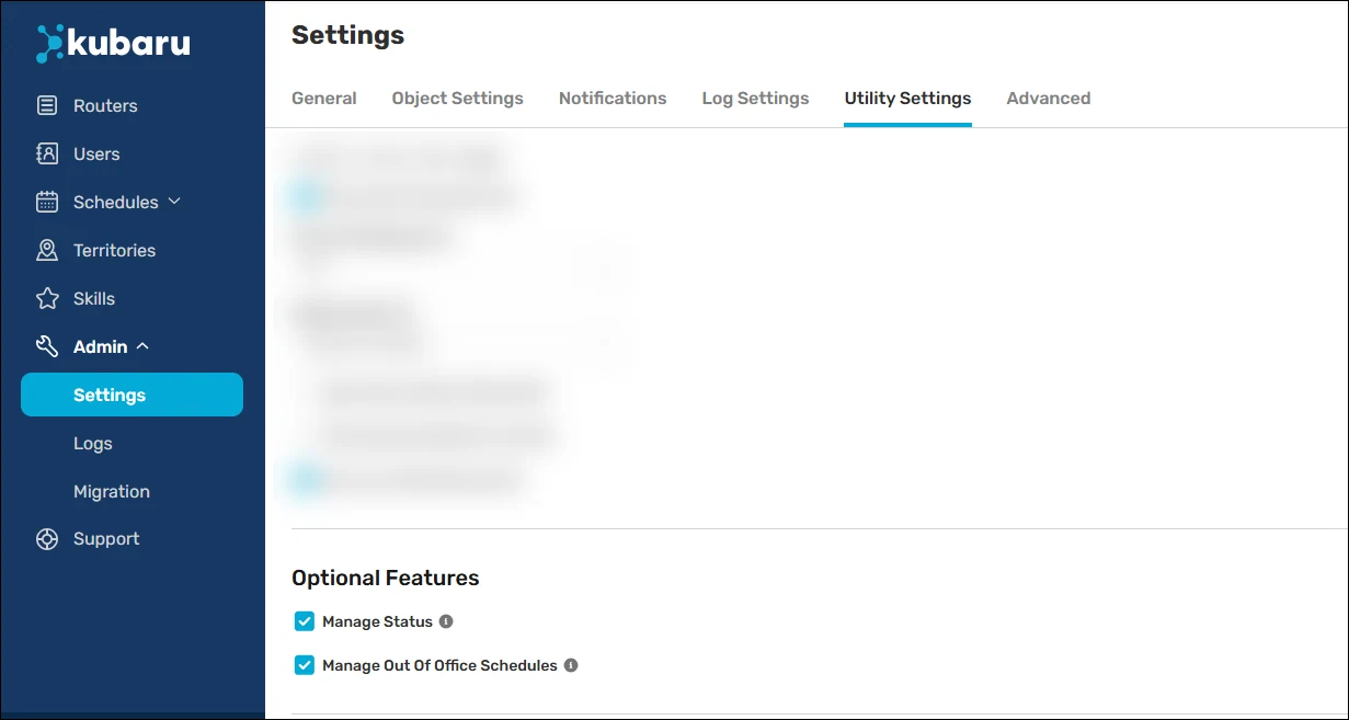 Enable optional settings to allow users to control their availability.
