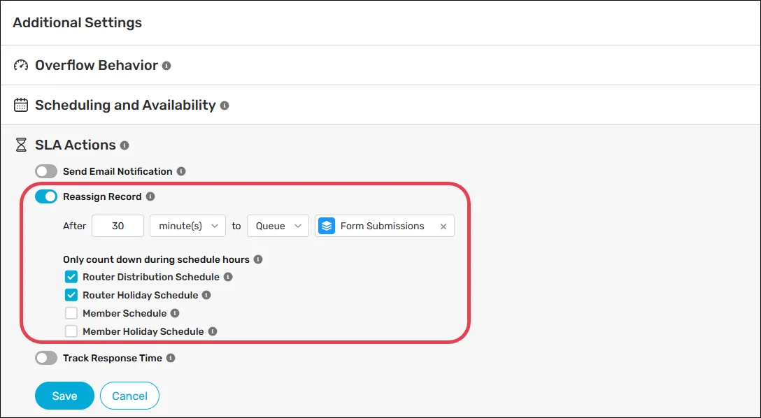 Enable the reassignment feature.