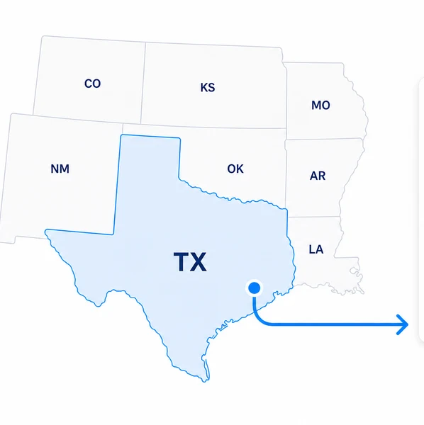 Texas location pointing to the lead record