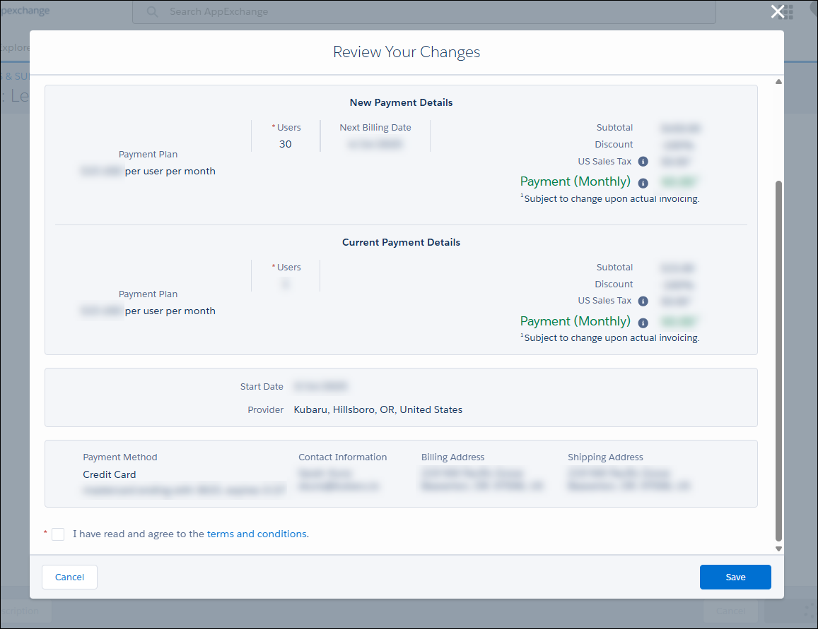 Review changes and click save.