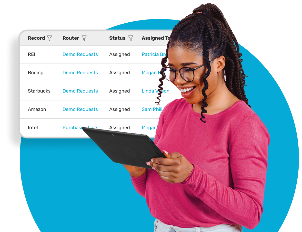 User reviewing detailed lead routing information using Kubaru assignment logs.